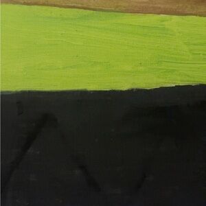 Vibrant Green and Black Abstract Canvas Art